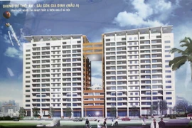 Phối cảnh 360 căn hộ chung cư nhà ở xã hội tại phường Thới An tại TP Thành phố Hồ Chí Minh. (Ảnh: Hoàng Hải/TTXVN)
