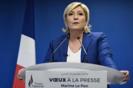 Lãnh đạo của đảng cực hữu Mặt trận Quốc gia Pháp Marine Le Pen. (Ảnh: AFP/TTXVN)