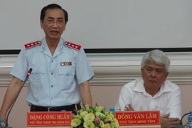Ông Đặng Công Huẩn, Phó Tổng Thanh tra Chính phủ phát biểu tại buổi công bố. (Ảnh: Thanh Hòa/TTXVN)