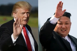 Tổng thống Mỹ Donald Trump (trái) và nhà lãnh đạo Triều Tiên Kim Jong-un. (Ảnh: AFP/TTXVN)