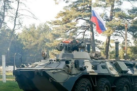 Xe quân sự Nga tại Syria. (Ảnh: Anadolu Agency/TTXVN)