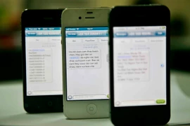 Mẫu tin nhắn rác gửi đến thuê bao người sử dụng. (Ảnh: TTXVN phát) 