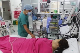 Sản phụ đã qua cơn nguy kịch và đang tiếp tục điều trị tại Bệnh viện. (Ảnh: Thanh Sang/TTXVN)
