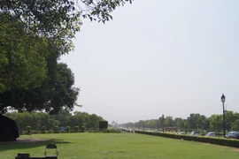 Cây xanh bạt ngàn ở khu vực India Gate. (Nguồn: Minh Lý/Vietnam+)