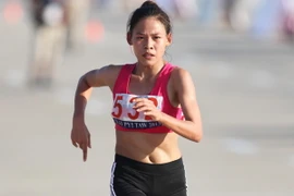 Vận động viên điền kinh Thanh Phúc. (Ảnh: Quang Nhựt/TTXVN)