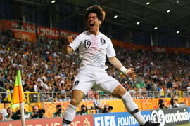 Jun Choi ghi bàn thắng duy nhất giúp U20 Hàn Quốc chiến thắng. (Nguồn: Getty Images)