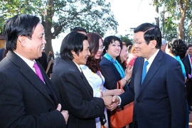 Kiều bào họp mặt trong khuôn khổ chương trình Xuân Quê hương 2014. (Ảnh: Xuân Mai/Vietnam+)