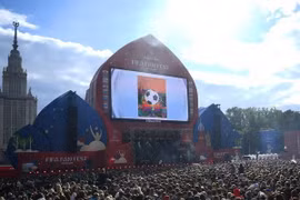 Khu vực fanzone. (Nguồn: Sputnik)
