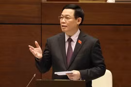 Phó Thủ tướng Vương Đình Huệ trả lời chất vấn của Đại biểu Quốc hội. (Ảnh: Phương Hoa/TTXVN)