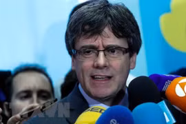 Cựu Thủ hiến khu vực tự trị Catalonia Carles Puigdemont. (Nguồn: Reuters/TTXVN)