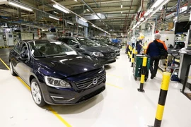 Ôtô của hãng Volvo được giới thiệu tại Ghent, Bỉ. (Nguồn: THX/TTXVN)