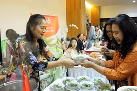 Món phở của Việt Nam tại lễ hội. (Ảnh: Trần Chiến/Vietnam+)