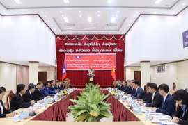 Quang cảnh cuộc hội đàm. (Ảnh: Phạm Kiên/Vietnam+)