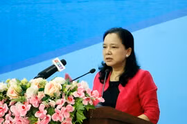 Thứ trưởng Bộ Nội vụ, Phó Chủ tịch thường trực Hội đồng Thi đua-Khen thưởng Trung ương Trần Thị Hà. (Ảnh: Phạm Minh Tuấn/TTXVN)