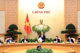 Thủ tướng Nguyễn Xuân Phúc chủ trì Phiên họp Chính phủ thường kỳ tháng 2 năm 2018. (Nguồn: TTXVN)