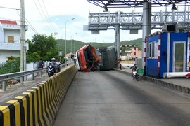 Hiện trường vụ tai nạn. (Ảnh: Thế Lập/TTXVN)