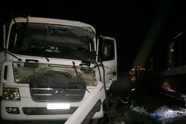 Hiện trường vụ tai nạn. (Ảnh: Nguyễn Oanh/TTXVN)