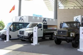 Các mẫu xe GAZ giới thiệu tại Vietnam AutoExpo 2018. (Ảnh: Văn Xuyên/Bnews/TTXVN)