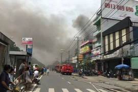 Khu vực xảy ra cháy. (Ảnh: Thành Chung/TTXVN)