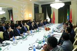 Quang cảnh buổi hội đàm. (Ảnh: Nhan Sáng/TTXVN)