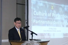 Tổng Thư ký ASEAN Lim Jock Hoi phát biểu khai mạc hội nghị. (Ảnh: Đỗ Quyên/Vietnam+)