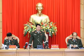Thượng tướng Bùi Văn Nam, Thứ trưởng Bộ Công an phát biểu. (Ảnh: Doãn Tấn/TTXVN)