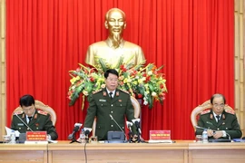 Thượng tướng Bùi Văn Nam, Thứ trưởng Bộ Công an phát biểu. (Ảnh: Doãn Tấn/TTXVN)