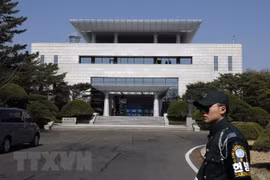 Nhà Hòa bình ở làng đình chiến Panmunjom. (Nguồn: EPA-EFE/TTXVN)