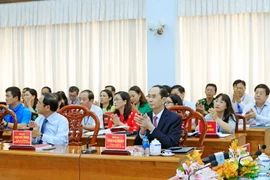 Chủ tịch nước Trần Đại Quang và các đại biểu tại hội thảo. (Ảnh: Nhan Sáng/TTXVN)