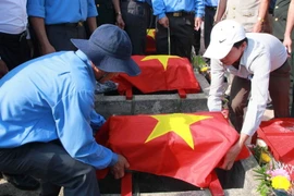 Hài cốt các liệt sỹ được an táng tại Nghĩa trang tỉnh Đắk Lắk. (Ảnh: Phạm Cường/TTXVN)