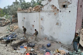 Cảnh đổ nát sau một cuộc không kích ở tỉnh Nangarhar, Afghanistan. (Nguồn: AFP/TTXVN)