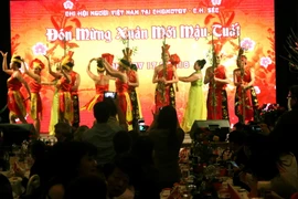 Hoạt cảnh 'Mẹ Âu Cơ và Bọc trăm trứng.' (Ảnh: Trần Quang Vinh/Vietnam+)