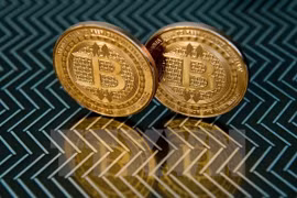 Đồng Bitcoin tại Washington, Mỹ. (Nguồn: AFP/TTXVN) 