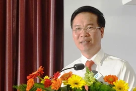 Trưởng Ban Tuyên giáo Trung ương Võ Văn Thưởng phát biểu tại hội thảo. (Ảnh: Gia Thuận/TTXVN) 