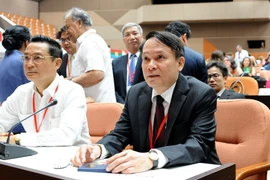 Trưởng đoàn Việt Nam Nguyễn Đức Lợi tại phiên khai mạc diễn đàn. (Ảnh: Vũ Lê Hà/TTXVN)