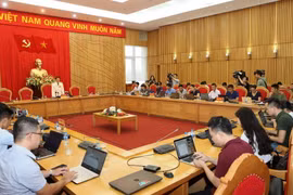 Quang cảnh họp báo. (Ảnh: Doãn Tấn/TTXVN)