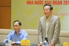 Phó Chủ tịch Quốc hội Phùng Quốc Hiển phát biểu tại cuộc họp. (Ảnh: Dương Giang/TTXVN)