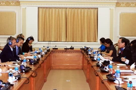 Quang cảnh buổi làm việc. (Ảnh: Xuân Khu/TTXVN)