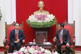 Ông Trần Cẩm Tú, Bí Thư Trung ương Đảng, Chủ nhiệm Ủy ban Kiểm tra Trung ương tiếp ông Bounthong Chithmany, Ủy viên Bộ Chính trị, Bí thư Trung ương Đảng, Phó Thủ tướng Chính phủ, Chủ nhiệm Ủy ban Kiểm tra Trung ương, Trưởng Ban phòng, chống tham nhũng Tru