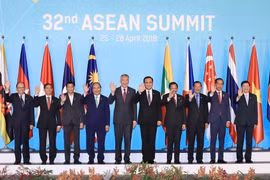 Các trưởng đoàn tham dự Hội nghị cấp cao ASEAN. (Ảnh: Thống Nhất/TTXVN)