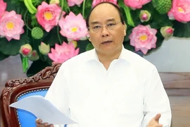 Thủ tướng Nguyễn Xuân Phúc phát biểu chỉ đạo. (Ảnh: Thống Nhất/TTXVN)