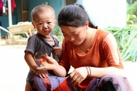 Cuộc sống người dân xã Lóng Luông, huyện Vân Hồ, tỉnh Sơn La trở lại bình thường. (Ảnh: TTXVN) 