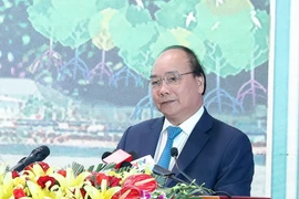 Thủ tướng Nguyễn Xuân Phúc phát biểu chỉ đạo tại hội nghị. (Ảnh: Thống Nhất/TTXVN)