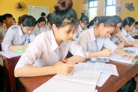 Ôn tập trước khi bước vào kỳ thi. (Nguồn: TTXVN)