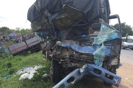 Hiện trường vụ tai nạn. (Ảnh: Huyền Trang/TTXVN)