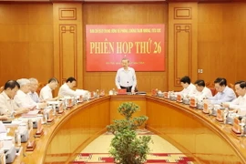 Tổng Bí thư, Chủ tịch nước Tô Lâm phát biểu chỉ đạo phiên họp. (Ảnh: Trí Dũng/TTXVN)