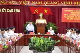 Quang cảnh buổi làm việc. (Ảnh: Ngọc Thiện/TTXVN)