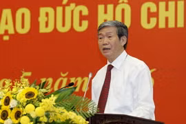 Ông Đinh Thế Huynh, Ủy viên Bộ Chính trị, Thường trực Ban Bí thư phát biểu. (Ảnh: An Đăng/TTXVN)