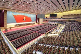 Toàn cảnh một hội nghị quốc gia ở thủ đô Bình Nhưỡng, Triều Tiên. (Nguồn: Yonhap/TTXVN)