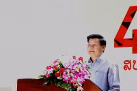 Thủ tướng Lào Thongloun Sisoulit. (Ảnh: Phạm Kiên/TTXVN) 